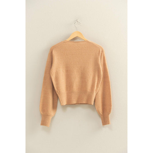 Surplice V Neck Sweater