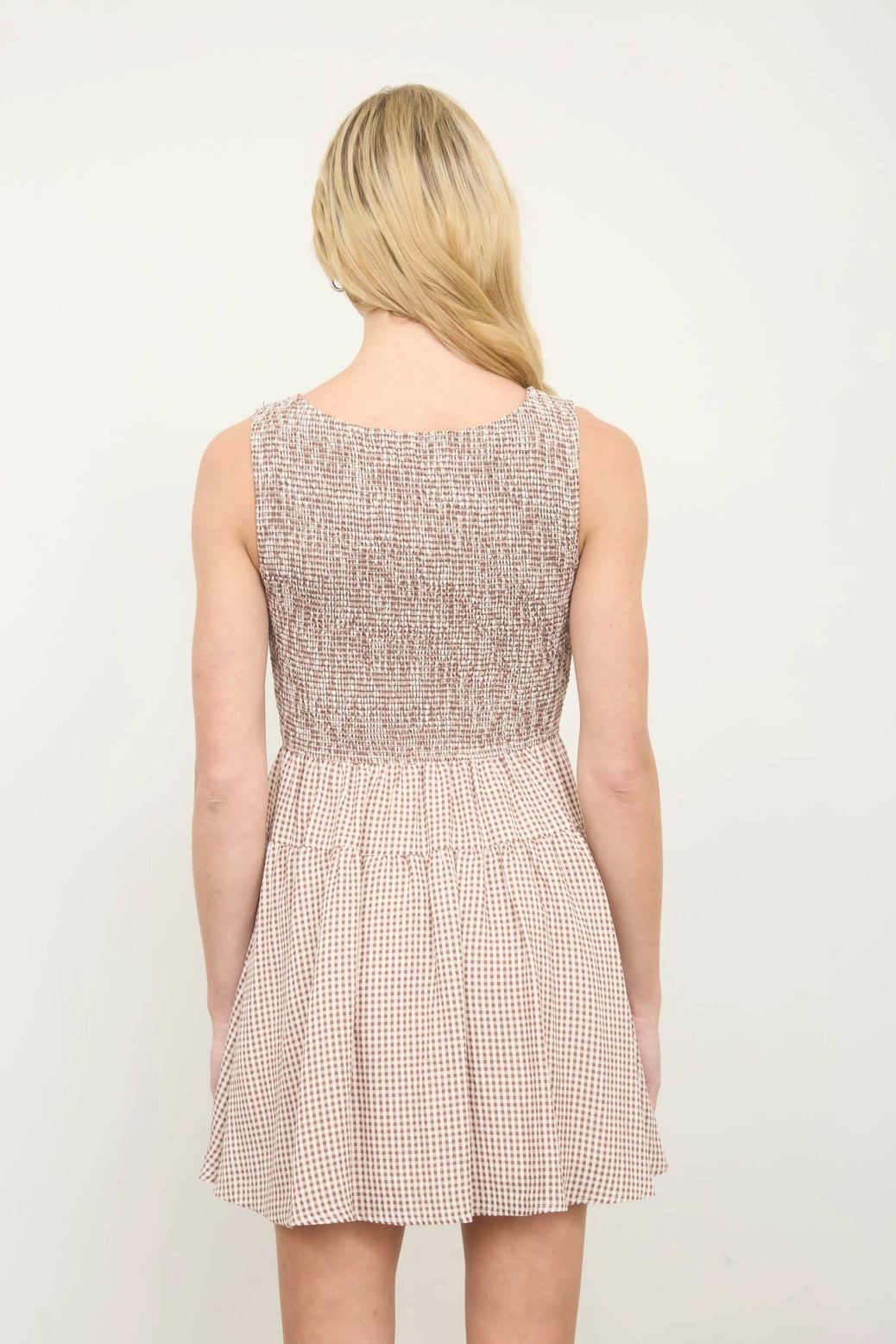 Gingham Smocked Dress