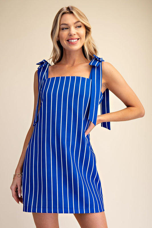 Tie-Strap Square-Neck Dress