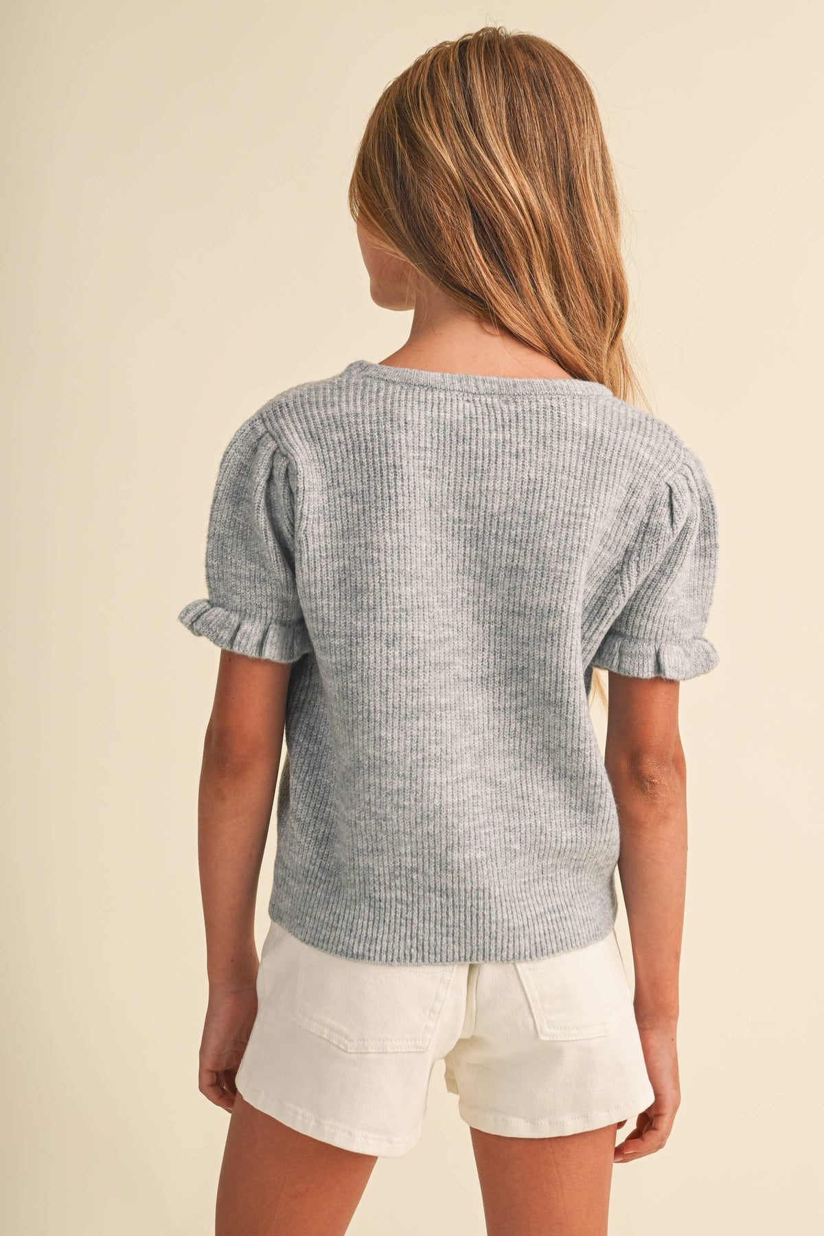 TWEEN GIRLS PUFF SLEEVE SWEATER (7-14)