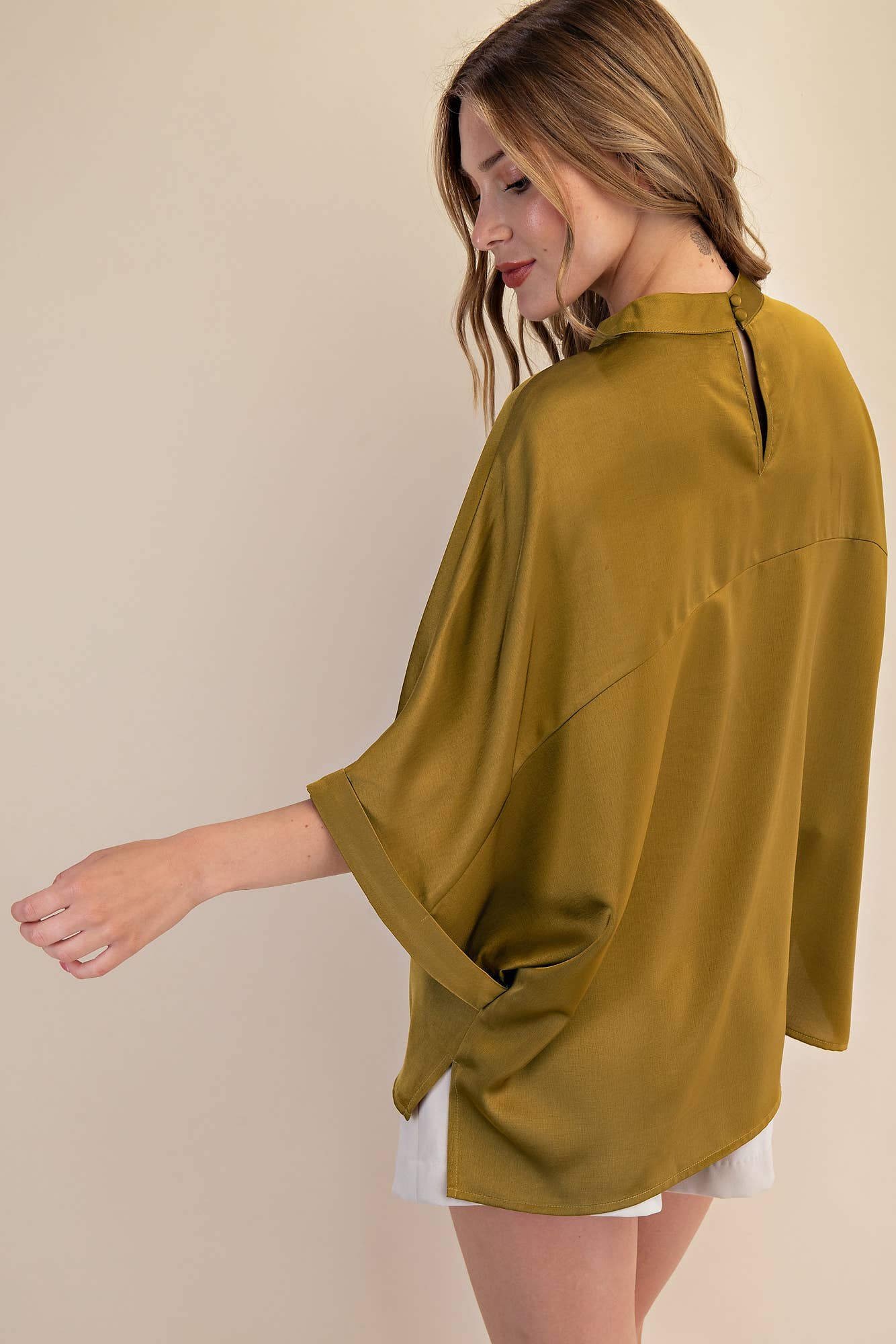 Mock Neck Oversize Top