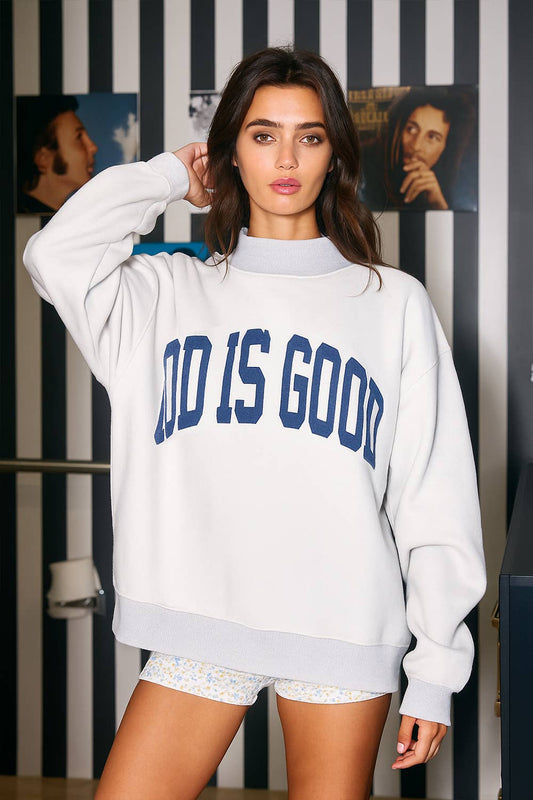 'JESUS & GOD IS GOOD' Reversible Sweatshirt