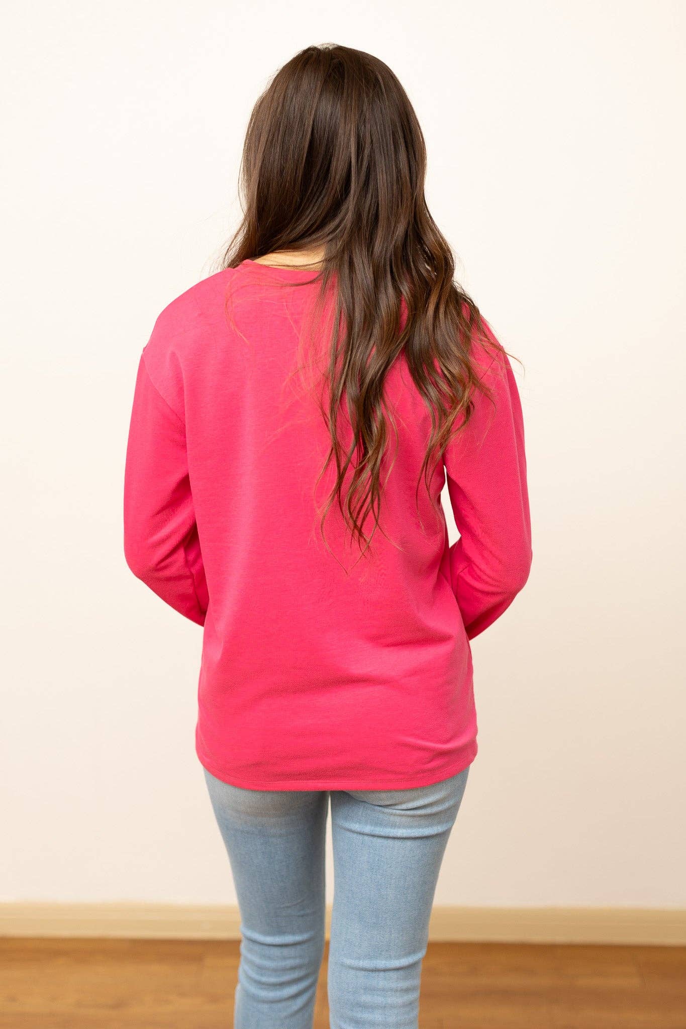 Hot Pink Sequins Christmas Tree Sweater