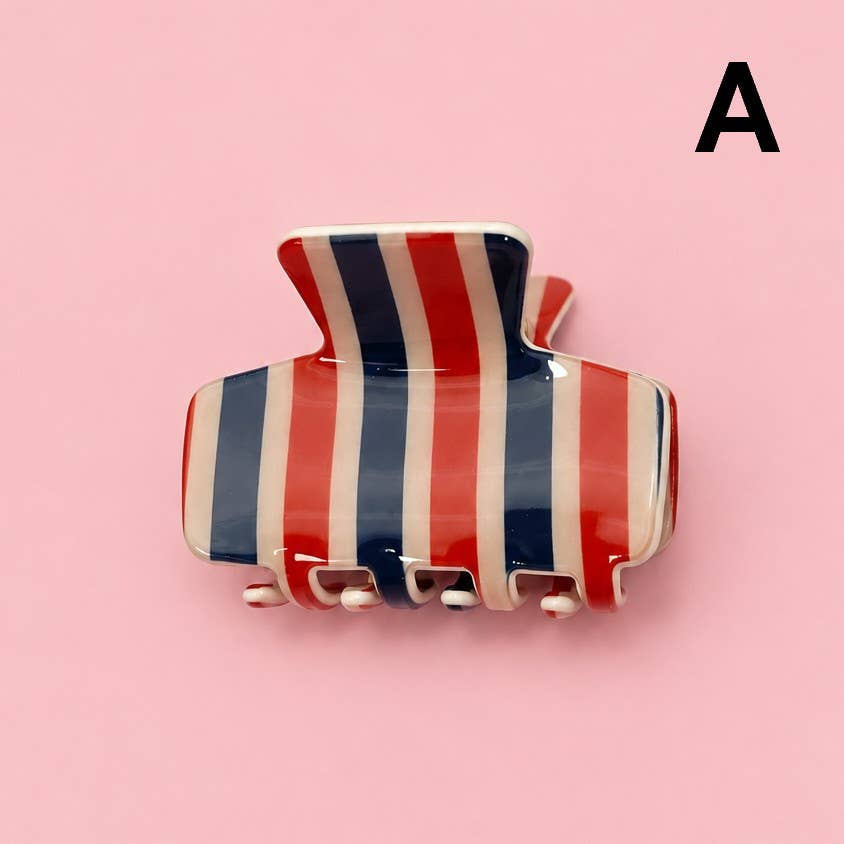 Striped & Plaid Hair Claw Clips | 40H1210