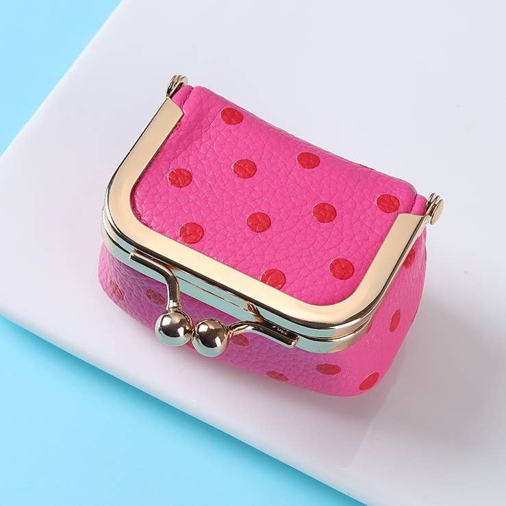 MINI POLKA DOT & SOLID KISS LOCK TRAVEL JEWELRY BOX | 40P646