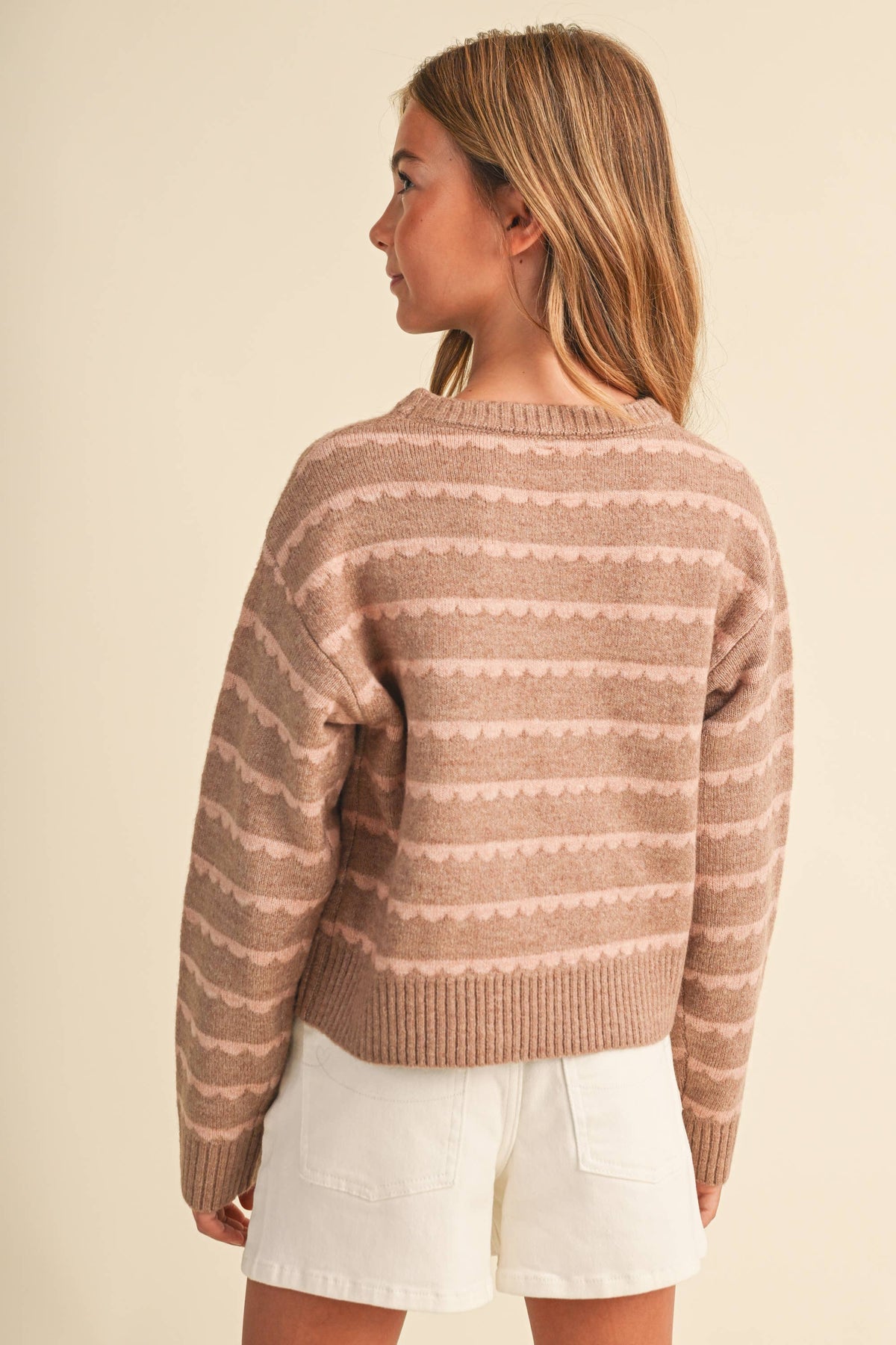 TWEEN GIRLS LONG SLEEVE SWEATER  (7-14)