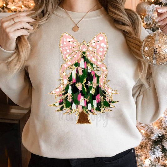 Brushstroke Christmas Tree Sweatshirt