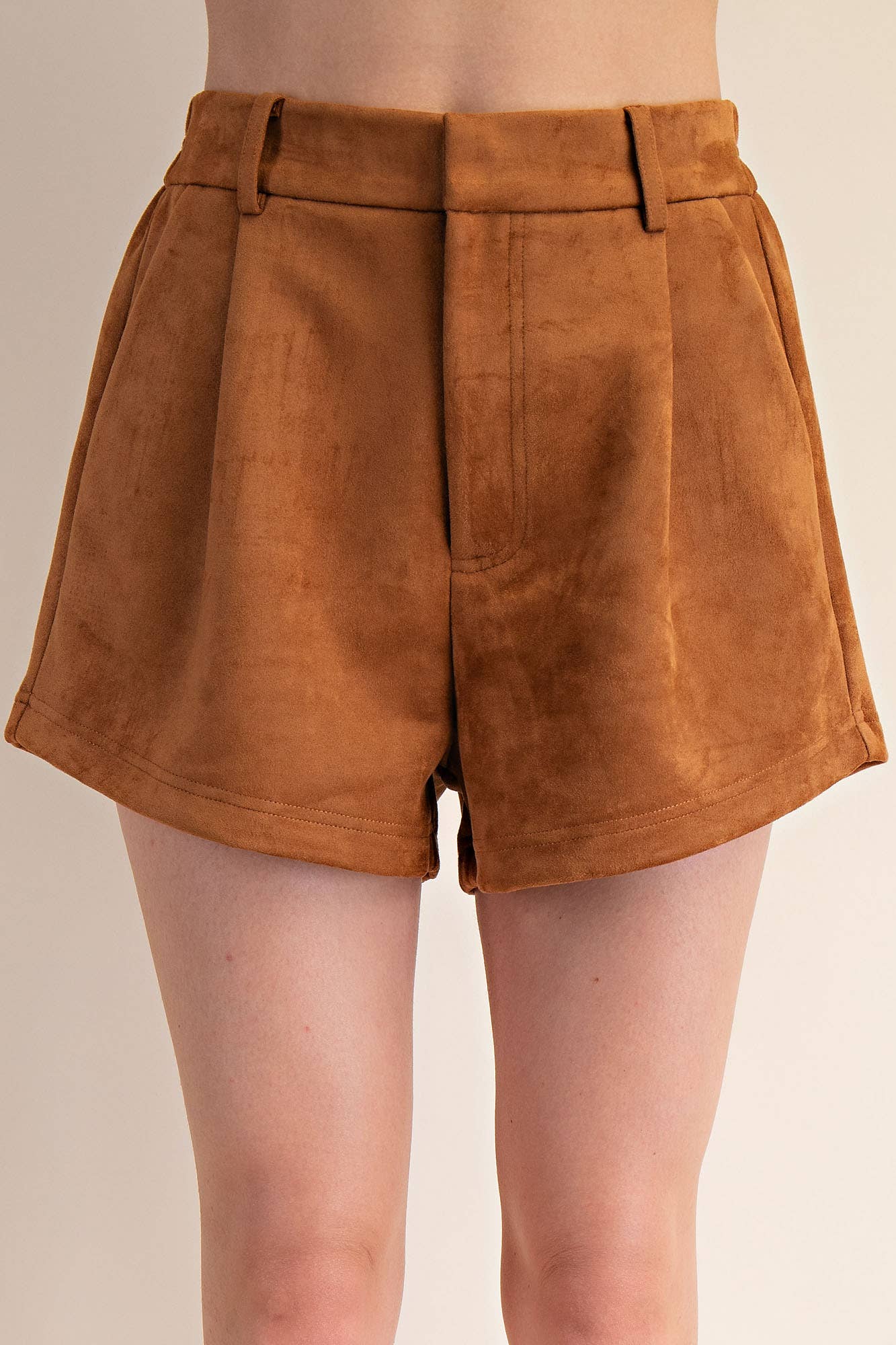 High Waist Suede Shorts