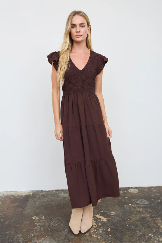 Smocked Midi Dress