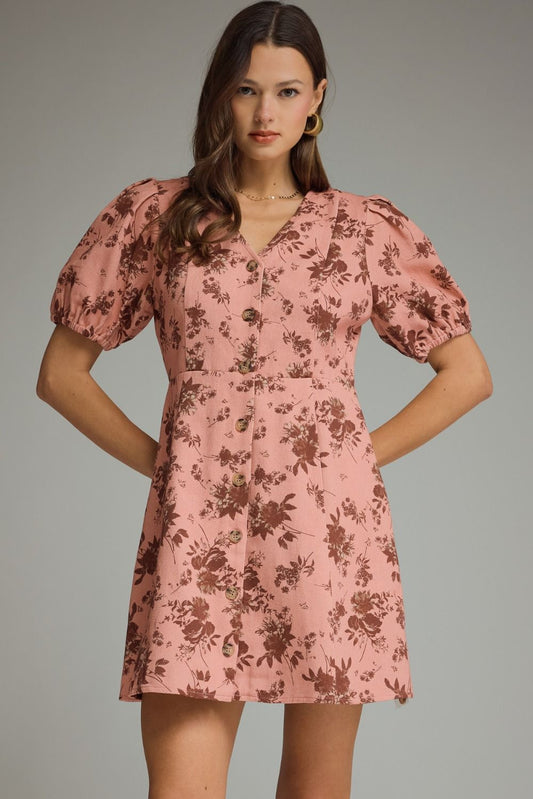 Floral V-Neck Dress