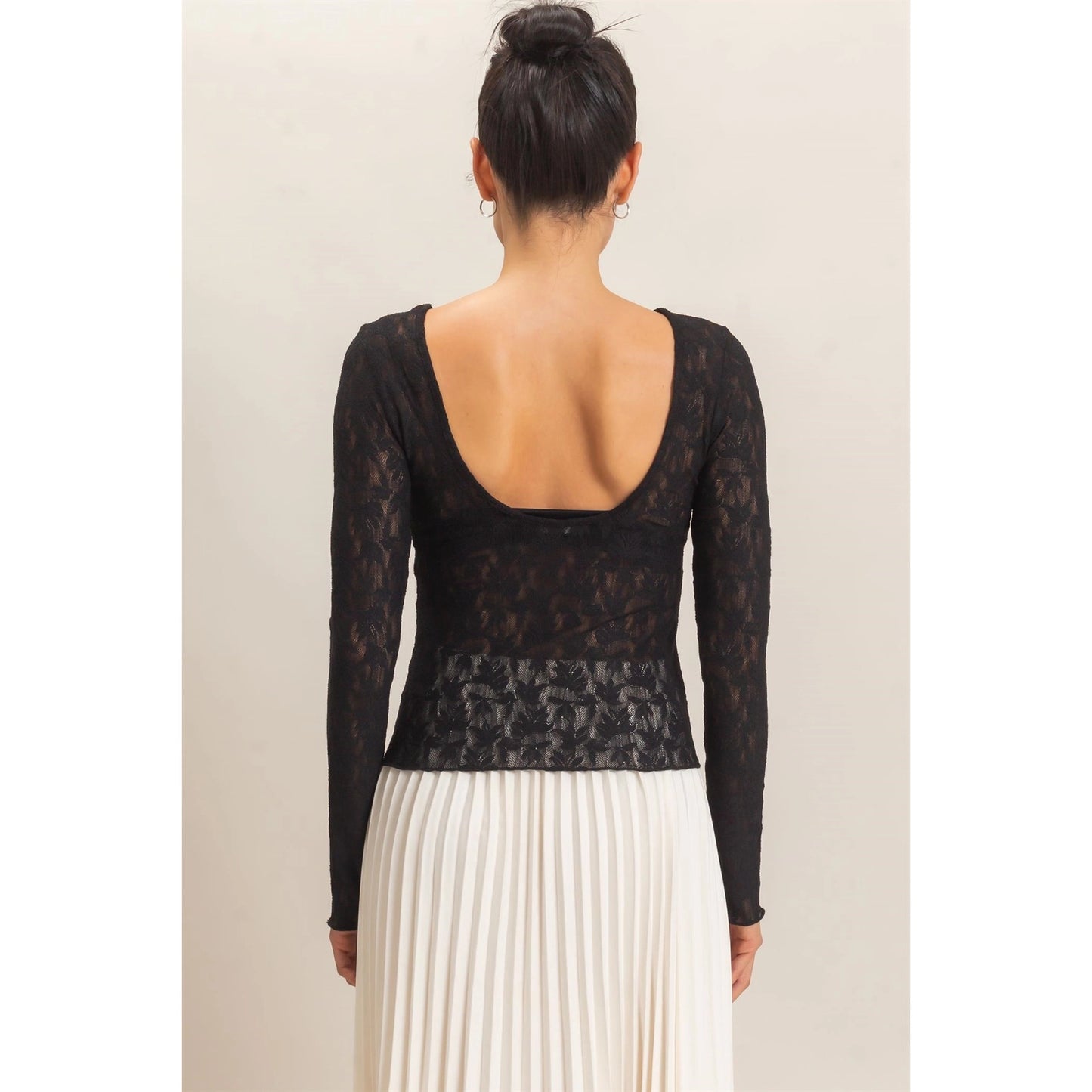 Floral Lace Long Sleeve Top