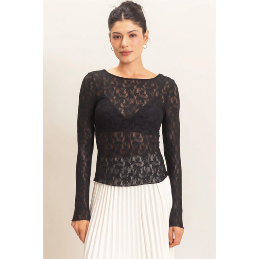 Floral Lace Long Sleeve Top