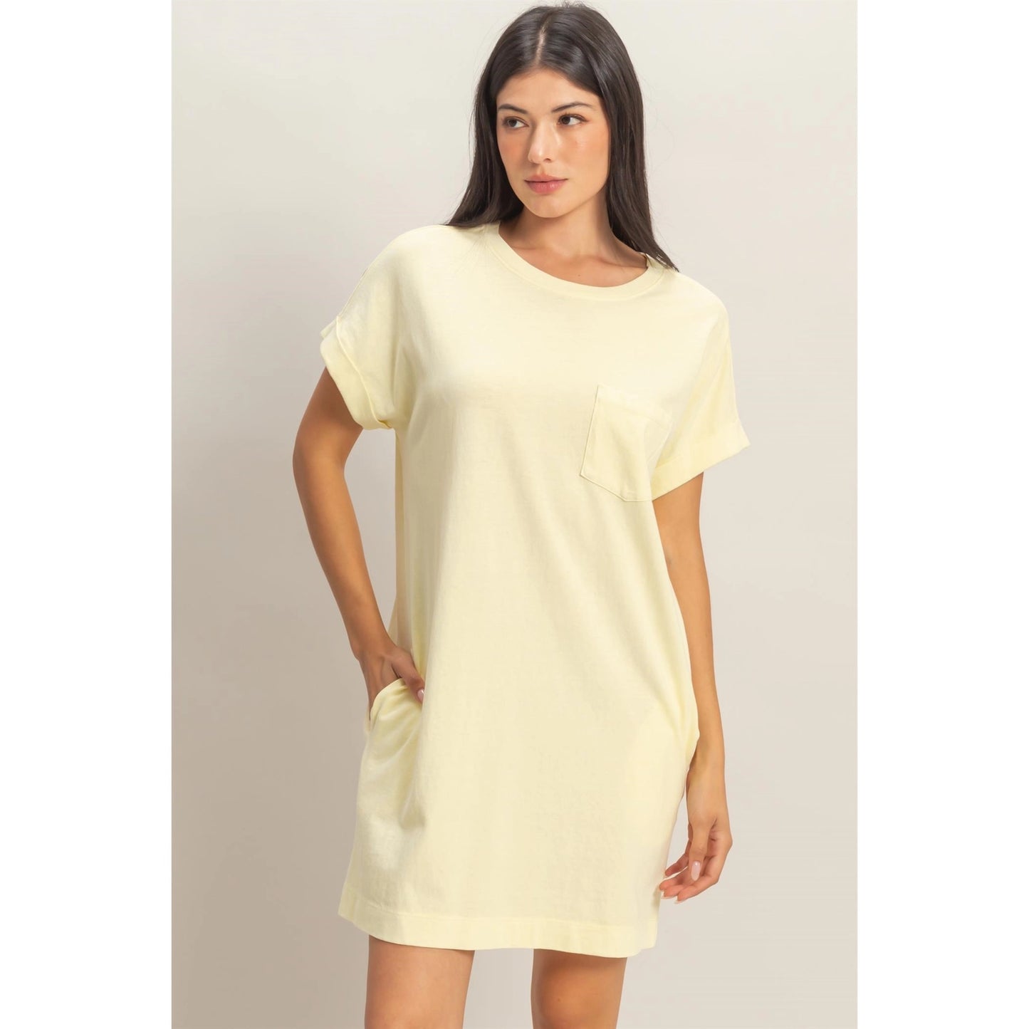Round Neck T-Shirt Mini Dress