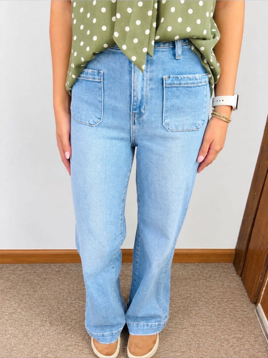 Bayeas High Rise Wide Leg Jeans