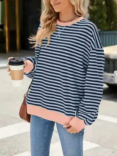 Striped Crewneck Sweatshirt