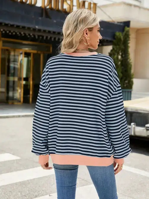 Striped Crewneck Sweatshirt