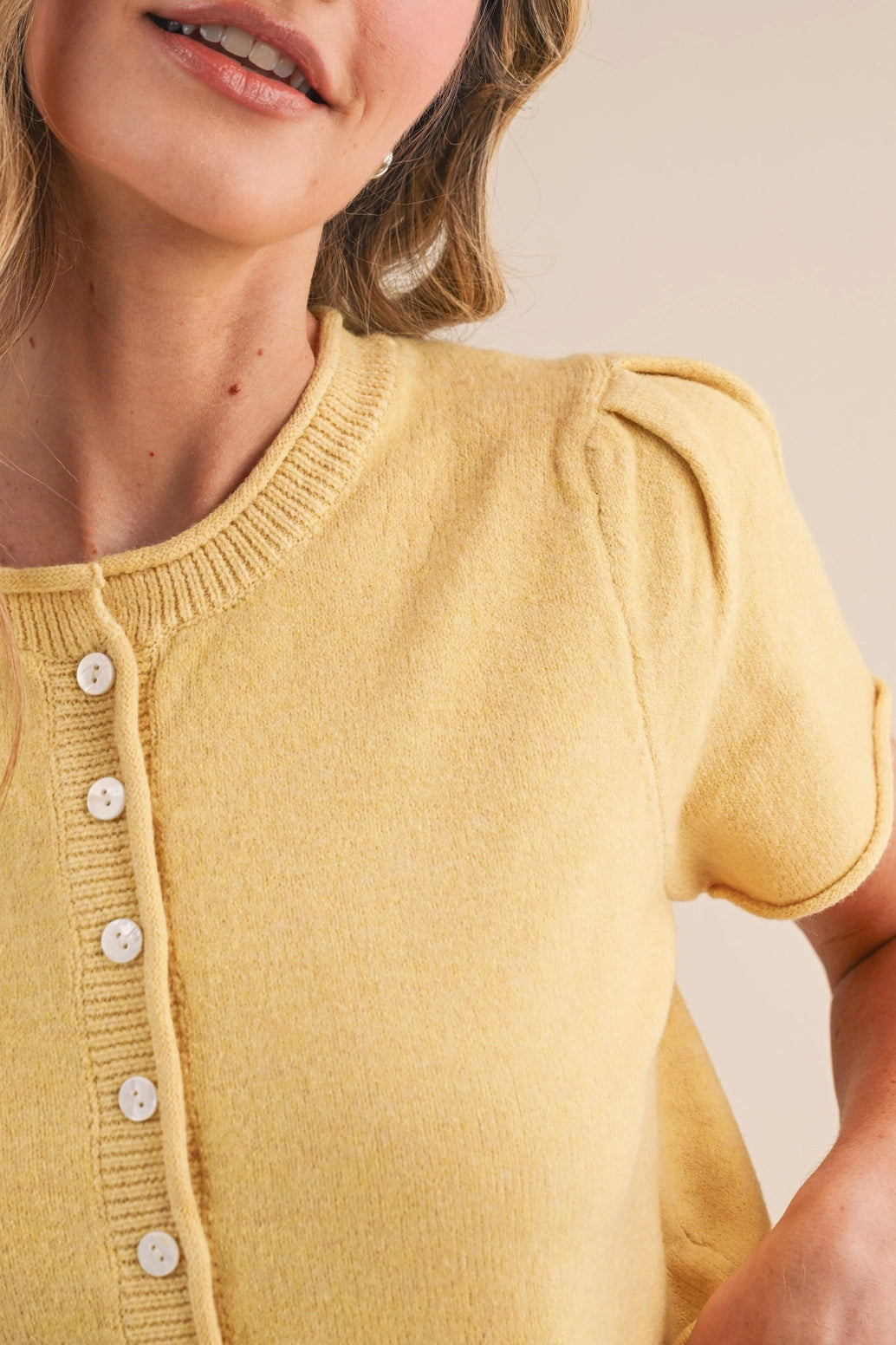 Short Sleeve Sweater Cardigan