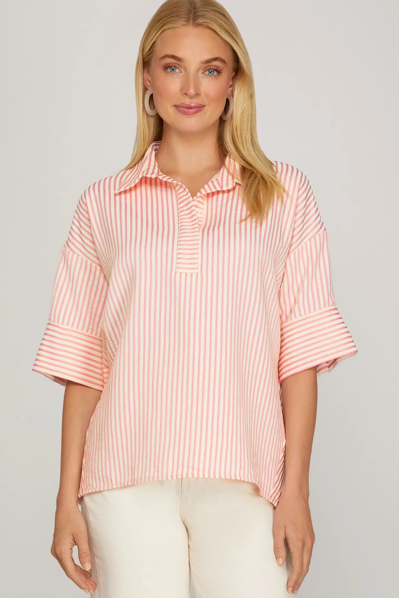 Oversized Striped Top
