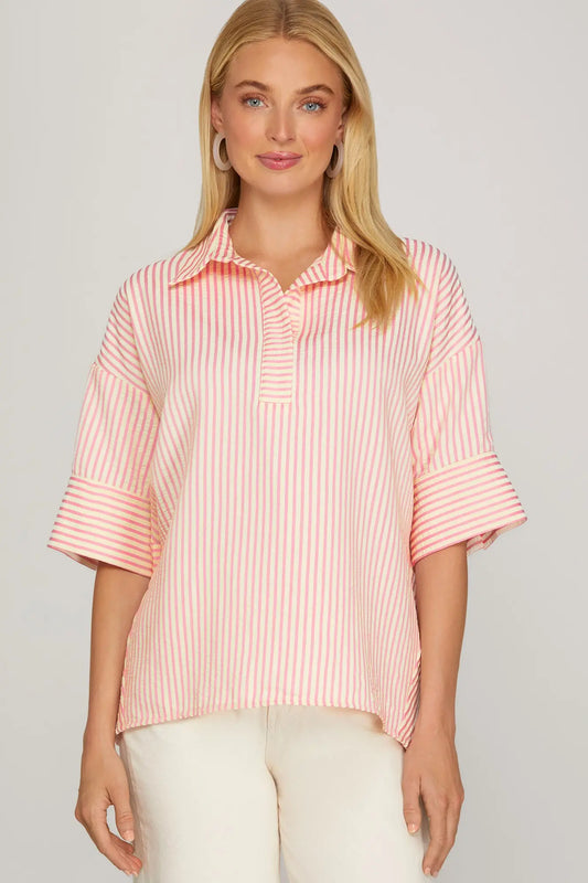 Oversized Striped Top