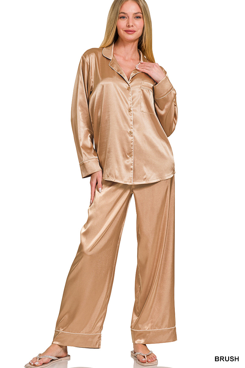 Satin Pajamas-Brush