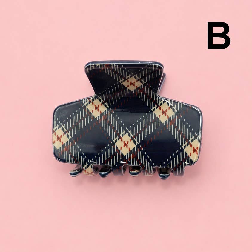 Striped & Plaid Hair Claw Clips | 40H1210