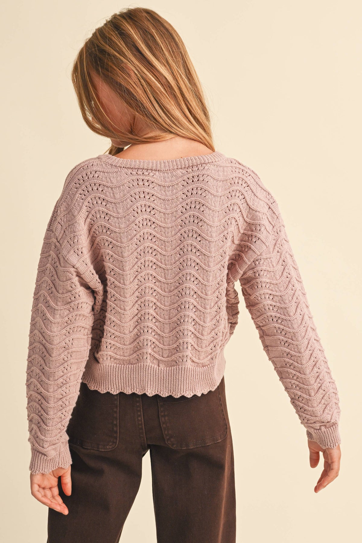 TWEEN GIRLS WAVY KNITWEAR PULL OVER (7-14)