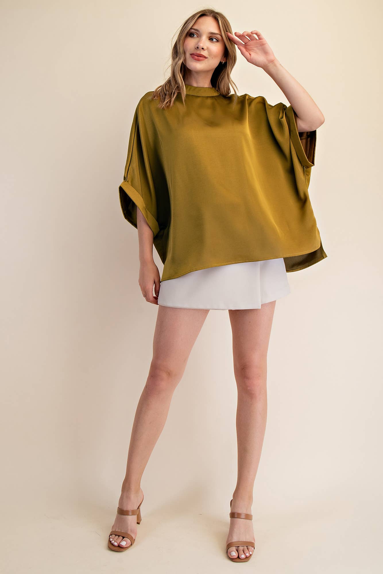 Mock Neck Oversize Top
