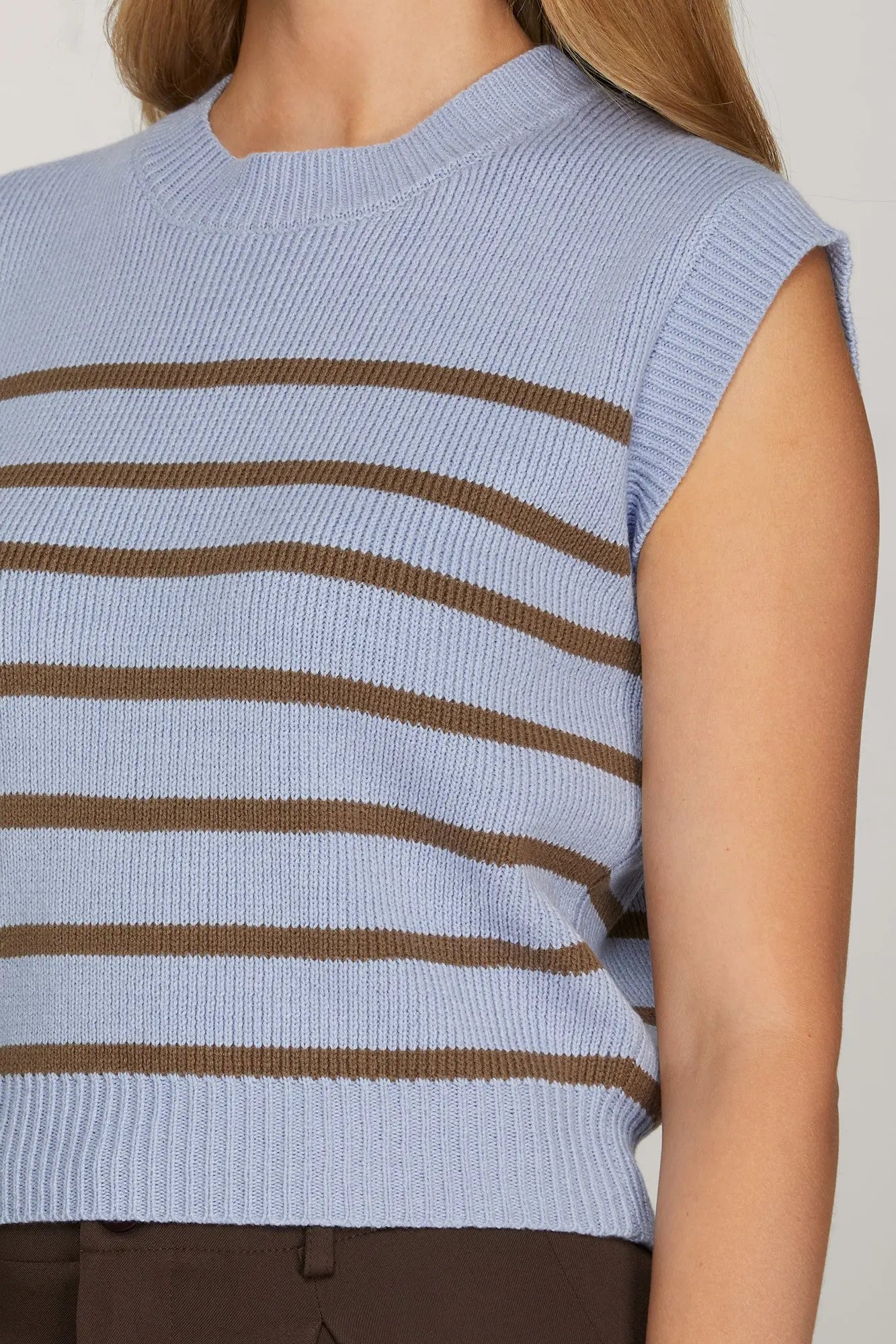 Round Neck Striped Sweater